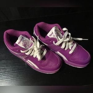 REEBOK PRO LEGACY SHOES SIZE 12.5 KIDS PURPLE & WHITE RARE SHOE SALE